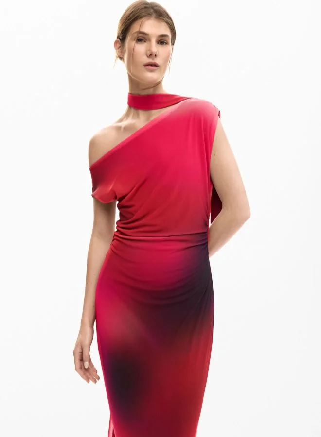 ديسيجوال فستان غير متماثل بطبقة